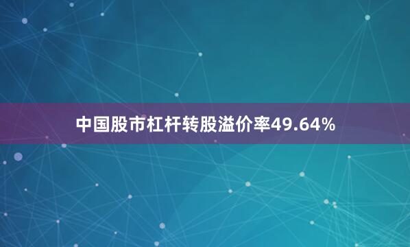 中国股市杠杆转股溢价率49.64%